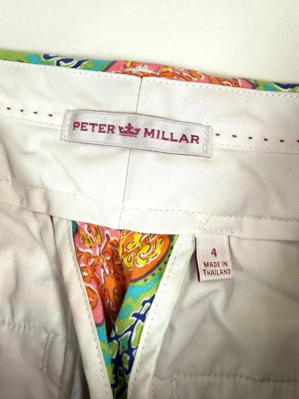 PETER MILLAR‎ Paisley Multicolor Bermuda Walking Golf Tennis Prep Shorts Boho 4
